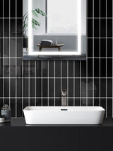 Onyx Black Peel & Stick Composite Wall Tiles - (28.8 x 29.6cm)