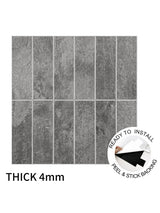 Grey Concrete Peel & Stick Composite Wall Tiles - (28.8 x 29.6cm)