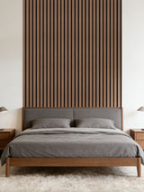 Smoked Walnut Peel & Stick Slat Wall Panel 10cm x 250cm