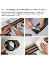 Smoked Walnut Peel & Stick Slat Wall Panel 10cm x 250cm