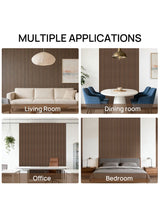 Smoked Walnut Peel & Stick Slat Wall Panel 10cm x 250cm