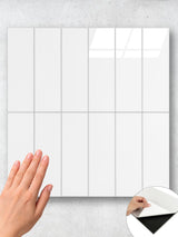 Ghost White Peel & Stick Composite Wall Tiles - (28.8 x 29.6cm)