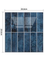 Marine Blue Peel & Stick Composite Wall Tiles - (28.8 x 29.6cm)